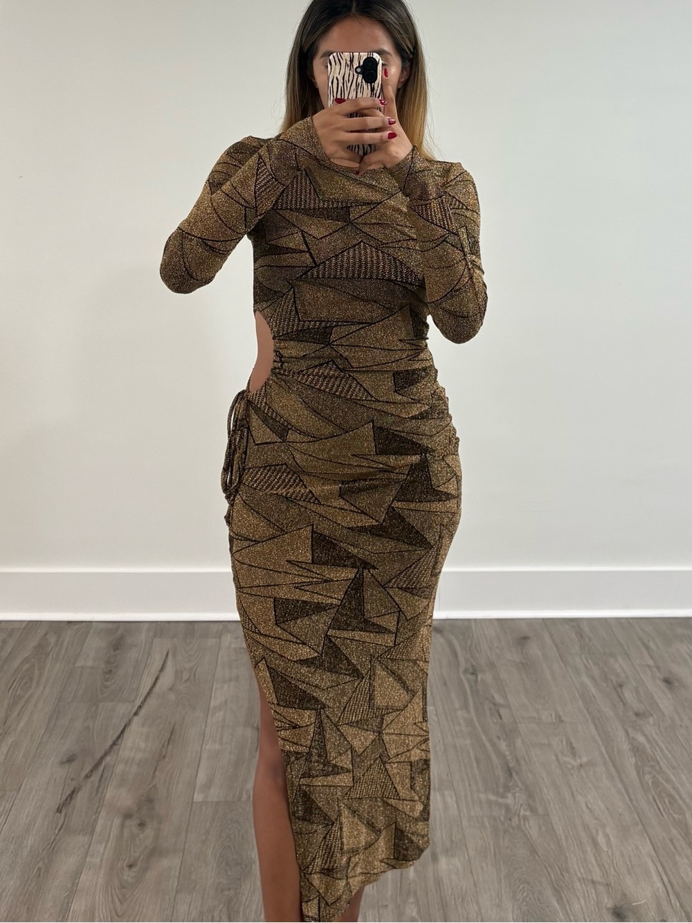 Metallic Brown Dress